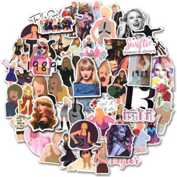 Singer Taylor Swift Stickers 50 Pcs Vinyls Waterproof Sticker Of
