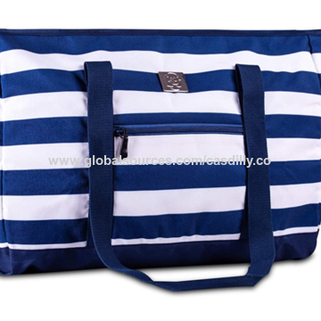 Fabric bag with pockets and zippers 