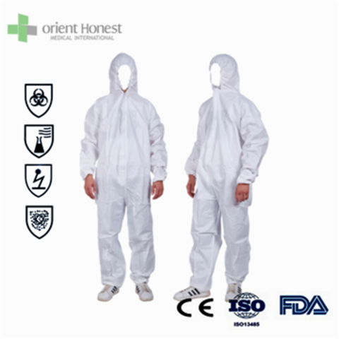 Cleaning White Disposable Coverall Type 5/6 Suits Painting . Medical 