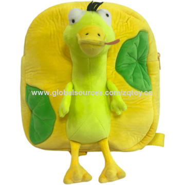 Source Brand LOGO Stuffed Animal Kids Backpack School Bag OEM Custom 3D  Cartoon Soft Plush Yellow Duck Toy Baby Kids Backpack on m.