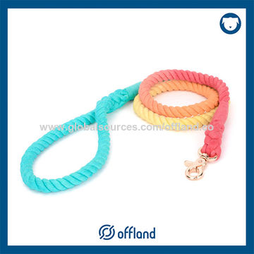 rainbow rope dog leash