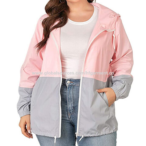 Buy Wholesale China Women's Windbreaker Jacket Hooded Spring Coat Made Of 100% Polyester Plus Size Jackets Two Tone & Windbreaker at USD | Global Sources