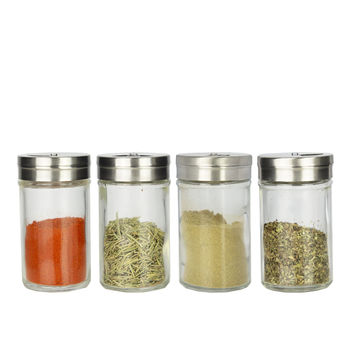 Buy Wholesale China Glass Spice Jars With Stainless Steel Lid