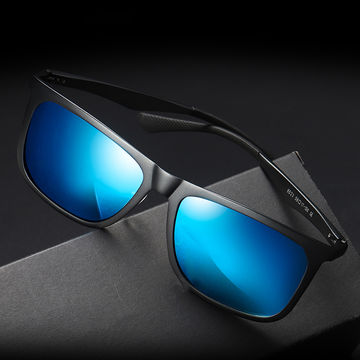 Aluminum Magnesium Polarized Sunglasses Men Driving Square 