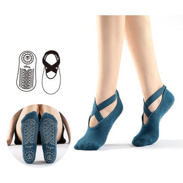 Yoga Socks for Women Non-Slip Grips&Straps Ideal for Pilates Barefoot Workout