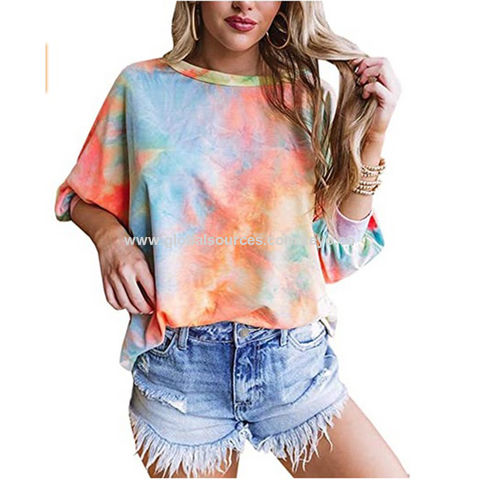 tie-dye printing loose women's T-shirt 