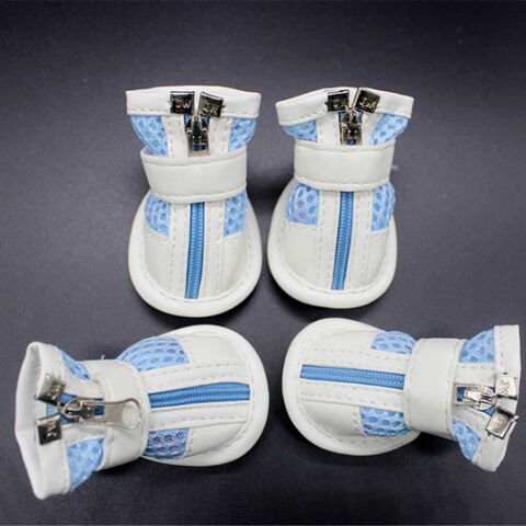 Zapatos Calientes para Mascotas, Zapatillas para Perros y Gatos con Cremallera y Velcro, Nuevos Zapatos de Malla Transpirables Antideslizantes para Mascotas