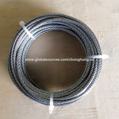 304 Stainless Steel Wire Rope Cable 1/16" 7x7 100 ft coil Made in Korea 