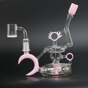 Glass Smoking Water Pipe Bong Bubbler 7.5 Inch Pink Same Day Shipping
