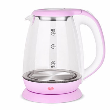 Buy Wholesale China Best Selling Single Chip 1.8l Glass Tea Electric Kettle  With Bs Plug Pink Purple & 1.8lbeautiful Functional Electric Tea Glass  Kettle at USD 3.5