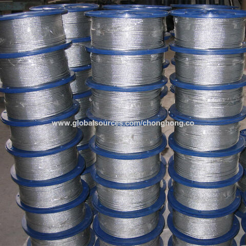 50 Metres of 6mm Galvanised Wire Rope 7x19