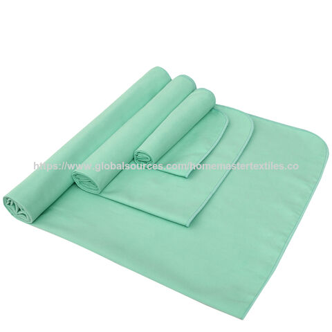 Serviette de sport en microfibre suédine, Serviette de sport unie en microfibre avec logo personnalisé for sale at factory direct price