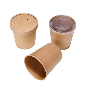 Buy Wholesale China Disposable Take Away Kraft Paper Salad Bowl With ...