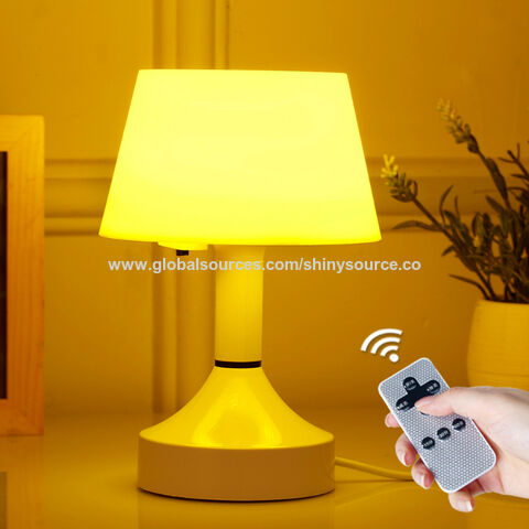 3 Color Changing Remote Control Table, Battery Operated Table Lamp With Remote Control