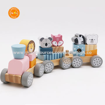 Buy Wholesale China Wooden Block Set Animal Train Toys For Preschool Kids  Wooden Push&pull Stacking Train Toy For Funny & Wood Train For Kids at USD   | Global Sources