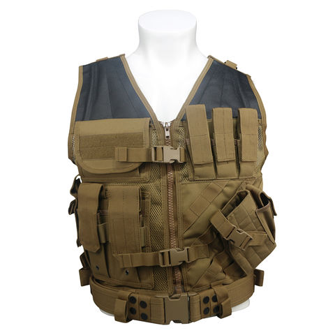 Greencity Tactical Military Vest Assault Vest Molle Vest for CS War Game Combat Training Army Fans Hunting Survival Game