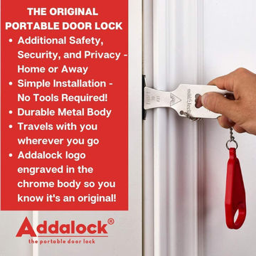 Portable Door Lock for Travel Travel Door Lock Hotel Motel Door Lock School Lockdown Lock AirBNB Lock Door Jammer WUPPA（1 Pack）