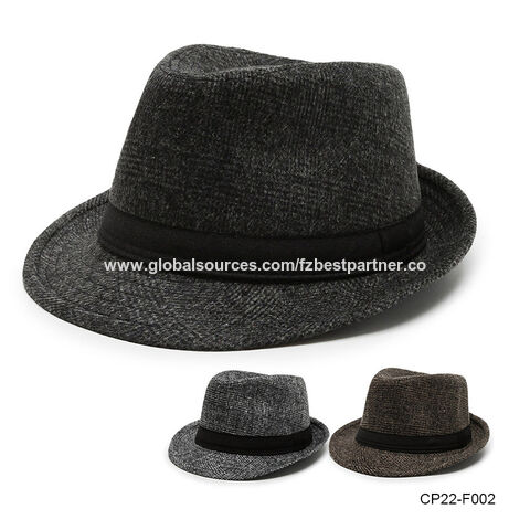 Autumn Winter Sun Hat Women Men Fedora Hat Classical Wide Brim