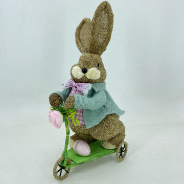 Straw Rabbits Bunny/Easter Decorations