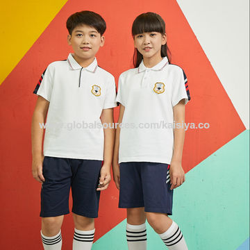 MAASS Kids Boys Children Girls School Uniform Red Polo T Shirts Sports Shirt 