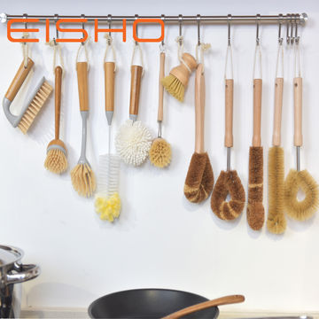Buy Wholesale China Bamboo Wood Eco-friendly Kitchen Cleaning Brush Dish  Pot With High Quality & Bottle Brush Set Cleaning Brush at USD 0.7