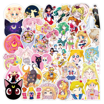 sailor moon anime girl stickers snowboard laptop luggage car motorcycle bicycle fridge diy styling sailor moon stickers anime stickers girl stickers buy china sticker on globalsources com