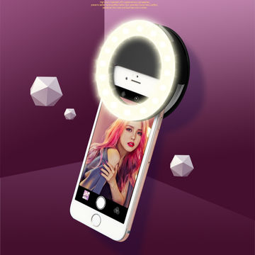 Mini Rechargeable 36 LED Camera Clip Makeup Smart Phone Selfie Ring Light 
