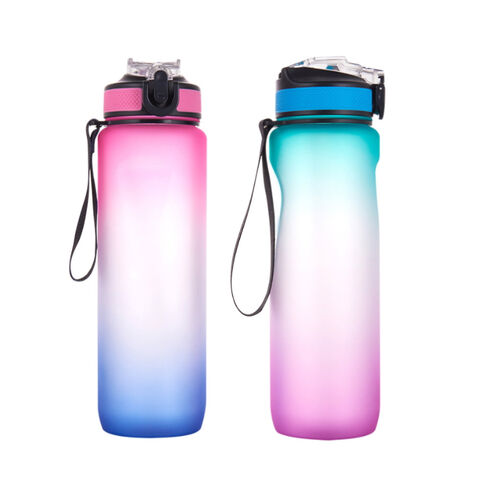 1 x 700ml Water Bottle with Coloured Flip Straw Lid - Tritan BPA free