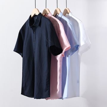 Shein Men's Standard Fit Short Sleeve Linen Cotton Shirt - China Shirt and  Men's Short Sleeved Shirt price