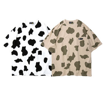 cow print tie shirt