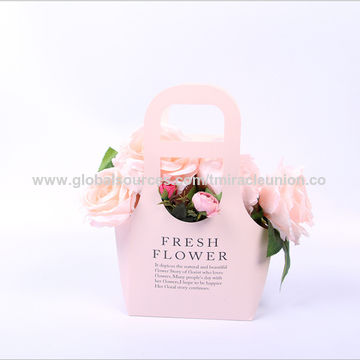 Flower Box Portable Flower Bouquets Packaging Box Basket