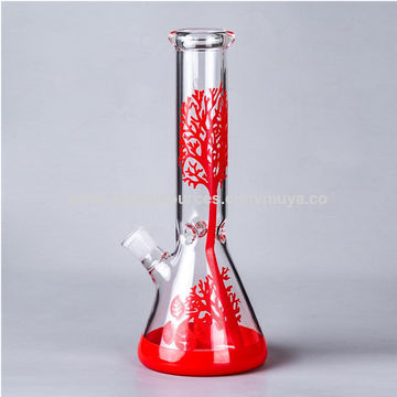 10" Clear Glass Shisha Pipes Beaker Bong Water Pipe Glass Bubbler Bongs Hookahs 