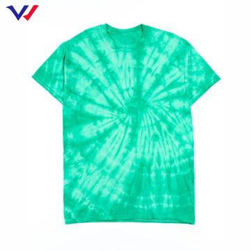 Buy Wholesale China Custom Your Own Logo Summer T Shirts Green Color 100% Cotton Tie Dye Shirts Wholesale & Crew Neck Flower Graphic T Shirts Men at 4.5 | Global Sources