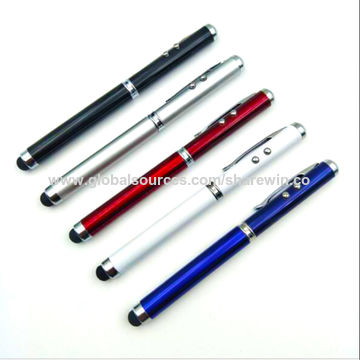 Multi-function 3 in1 Mini LED Laser Pointer Ballpoint Pen Flashlight Practical 