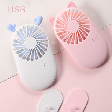 SXXDERTY Creative USB Mini Fan Handheld/Desk Portable Fan 3 Speeds Low Noise Bowling Shape Cooling Fan 