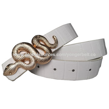 Buy Wholesale China 2021 Factory Wholesale Eco Friendly New White Croco Pu  Fashion Snake Buckle Belt For Women Belts & Belt For Women, Women Belts,ladies  Belts Women at USD 1.35 | Global Sources