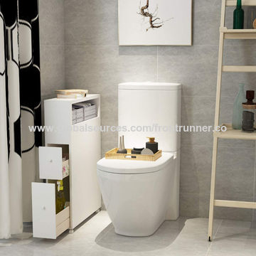 China Narrow Bathroom Storage Cabinet, Bathroom Slim Floor Cabinet Narrow Wooden Storage Cupboard Toilet With Drawers