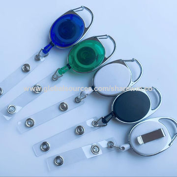 Hot Sale Customized Oval Aluminum Id Card Badge Holder Retractable Metal Yoyo  Badge Holder - Buy China Wholesale Card Badge Holder $0.18