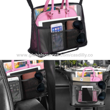 Mesh Large Capacity Handbag Holder for Car Seat Back Organizer Car Accessories Purse Storage & Pocket Bark Lover Car Handbag Holder Barrier of Backseat Pet Kids