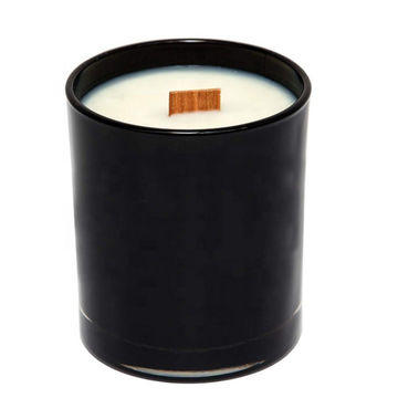 Kindness Lotus inspired luxury matte black glass Jar with lid candle Frosted Juniper