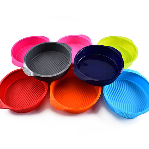 Mehrfarbige runde Silikon-Kuchenform für Kuchen und Pizza DIY in der heimischen Küche - Backform for sale at factory direct price