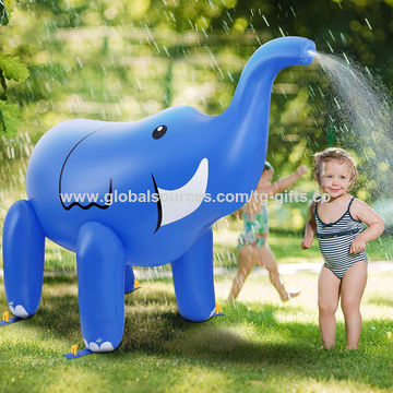 Giant Inflatable Elephant Sprinkler, 6 Feet Tall Swimming Party 