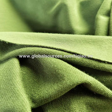 Green D French Terry Spandex Fabric by the Yard