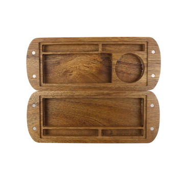 Buy Wholesale China Natural Walnut Wood Multi Function Tobacco Rolling Tray  Herb Grinder Smoking Wooden Box Kit & Smoking Herb Grinder Wooden Tray at  USD 4.38