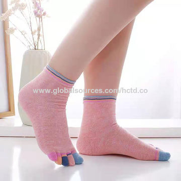 New wholesale 5 pair women's toe socks white five finger socks white Socks 
