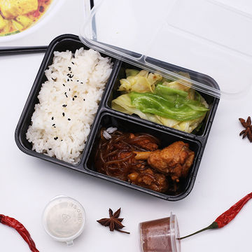 Buy Wholesale China Disposable Compartment Food Container Custom Disposable  Plastic Bento Box With Lid & Disposable Plastic Bento Box With Lid at USD  0.18