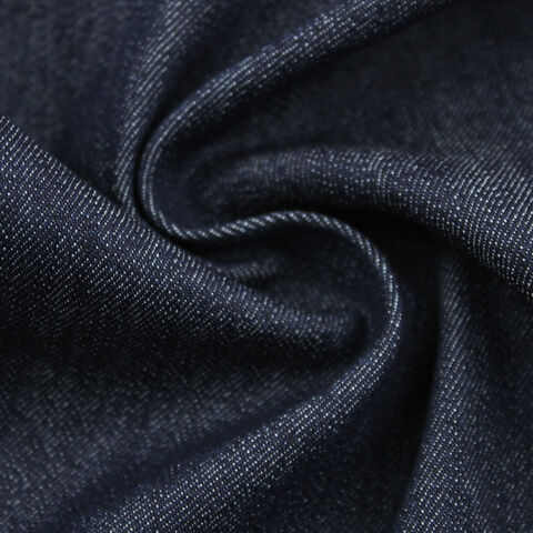 Navy blue organic cotton velours fabric. Solid dark blue fabric by 1/2 the  meter (50 cm).