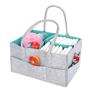 Diaper Organizer, Felt Diaper Bag Organizer, Diaper Storage Box