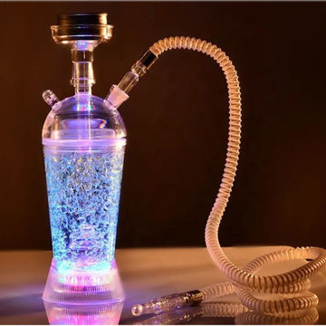 China Acrylic Acrylic Shisha Led Car Hookah Cups With 1 Hose Led Glowing On Global Sources Shisha Hookah Shisha Portable Hookah