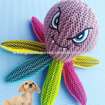 Octopus Dog Toy Bite-Resistant Anxiety Relieve Fun Squeak Plush